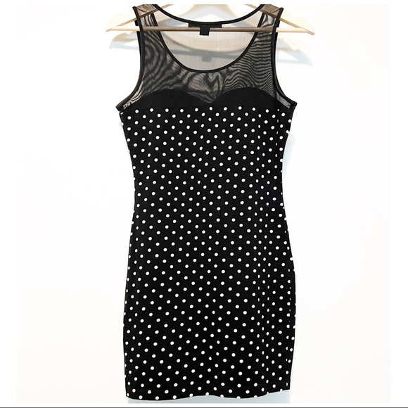 Polka Dot Bodycon Dress, Size M - Picture 3 of 3